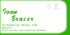 ivan braier business card